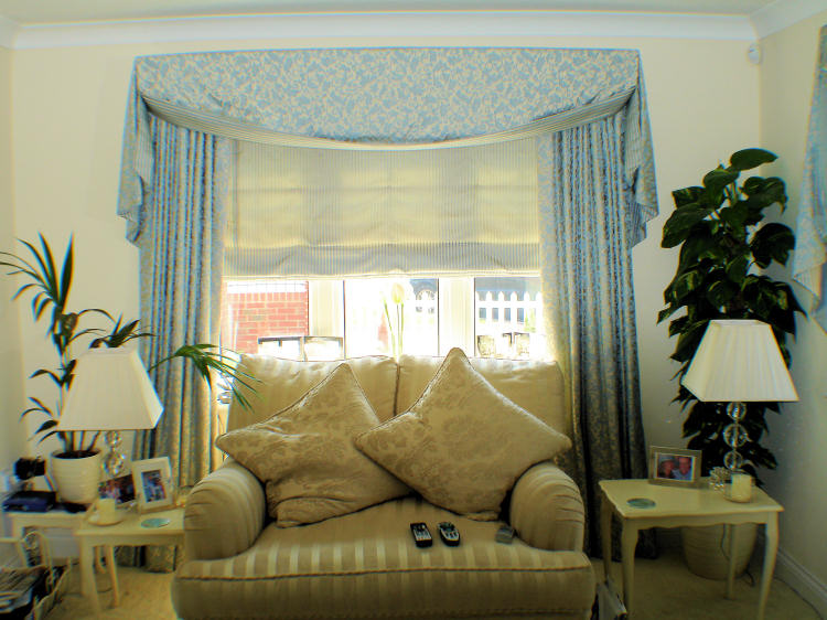 Big curtains in a living room